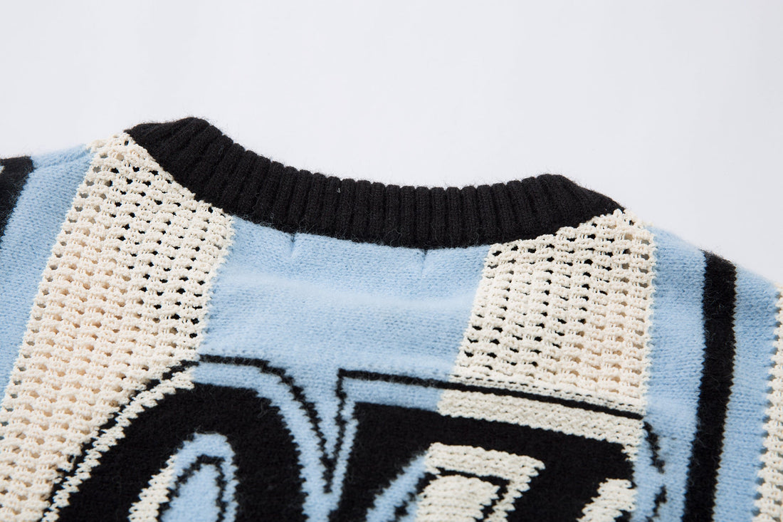 3-6-5.shop Varsity Stripe Knit Sweater