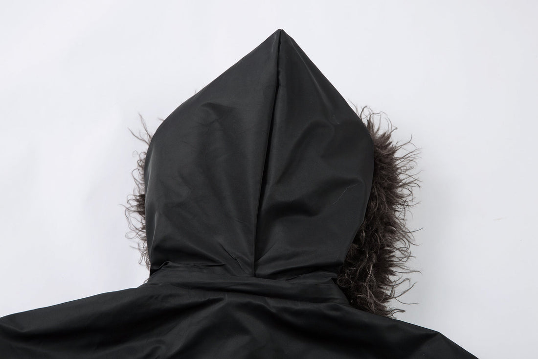 3-6-5.shop Toggle-Lock Fur Hood Jacket