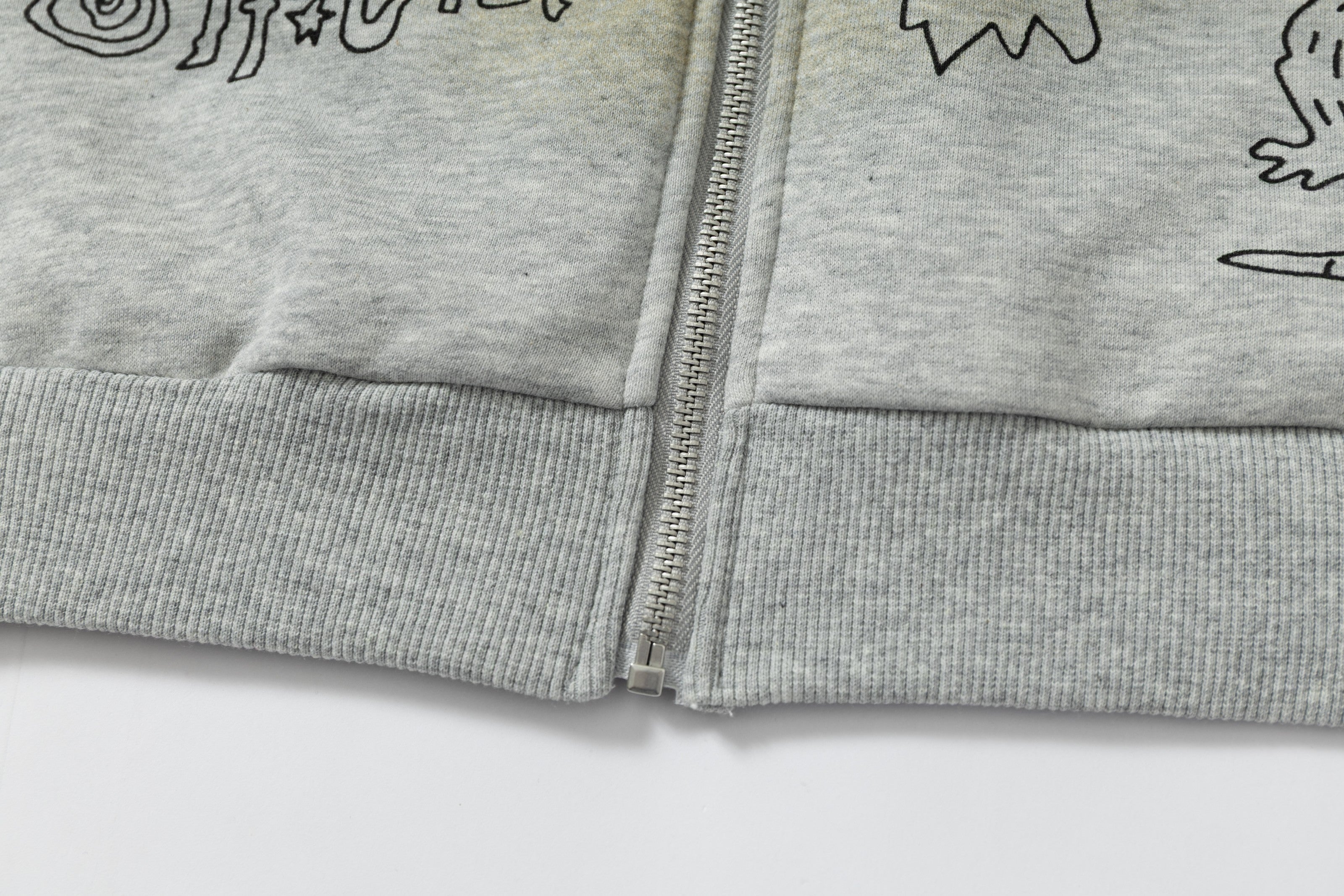 3-6-5.shop Doodle Graphic Zip Hoodie