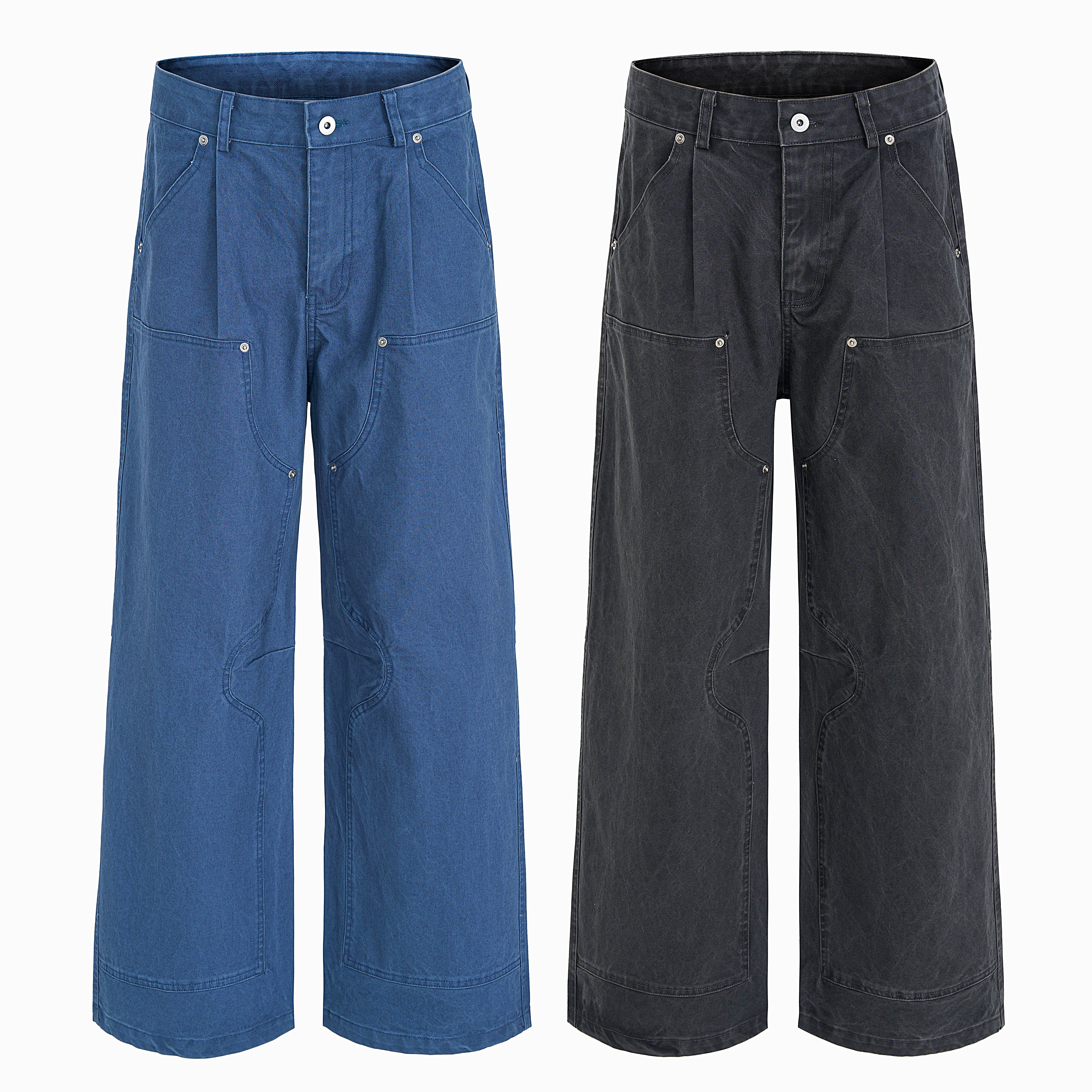 3-6-5.shop Utility Panel Wide-Leg Pants