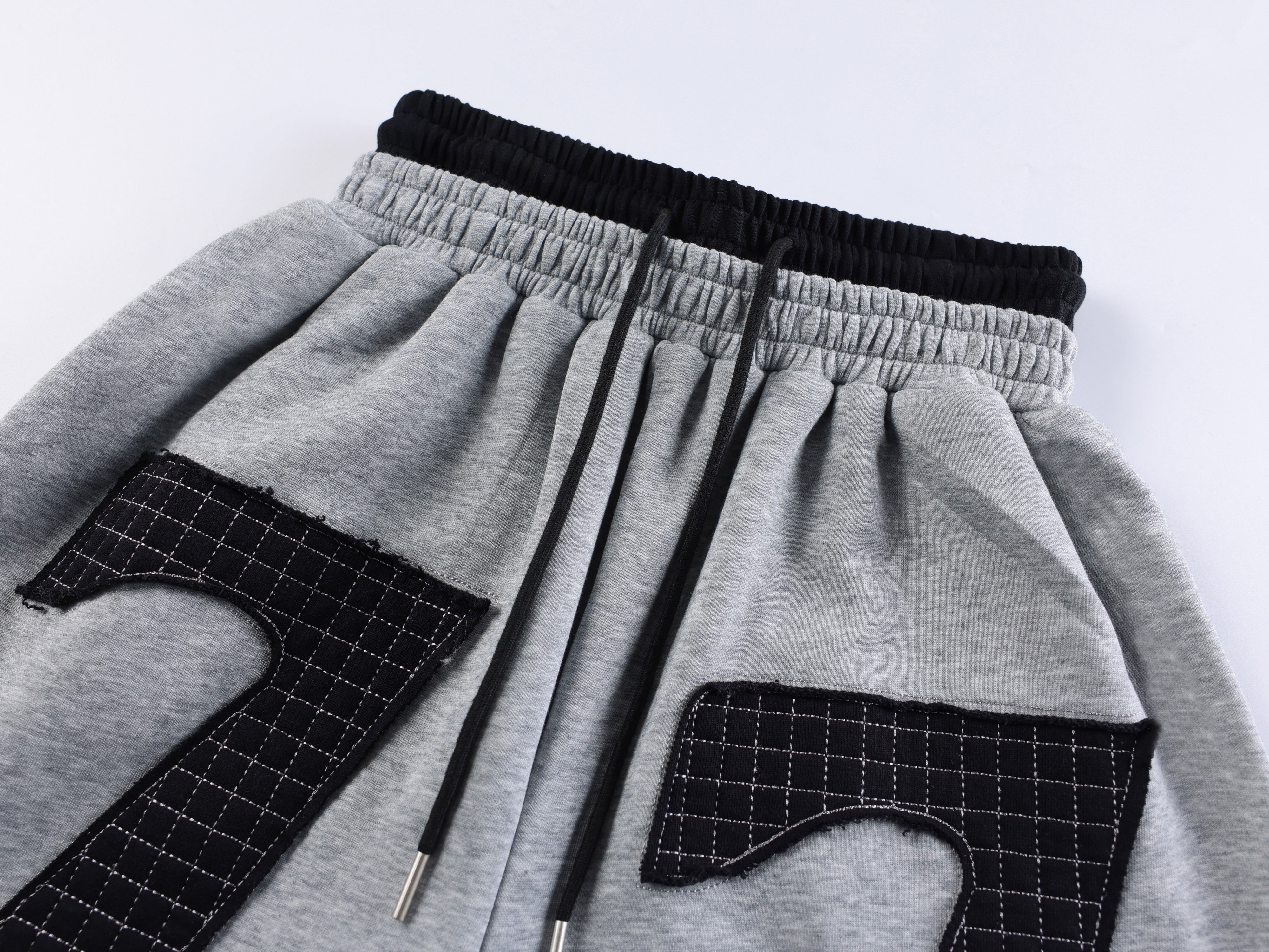 3-6-5.shop 77 Patchwork Wide-Leg Sweatpants