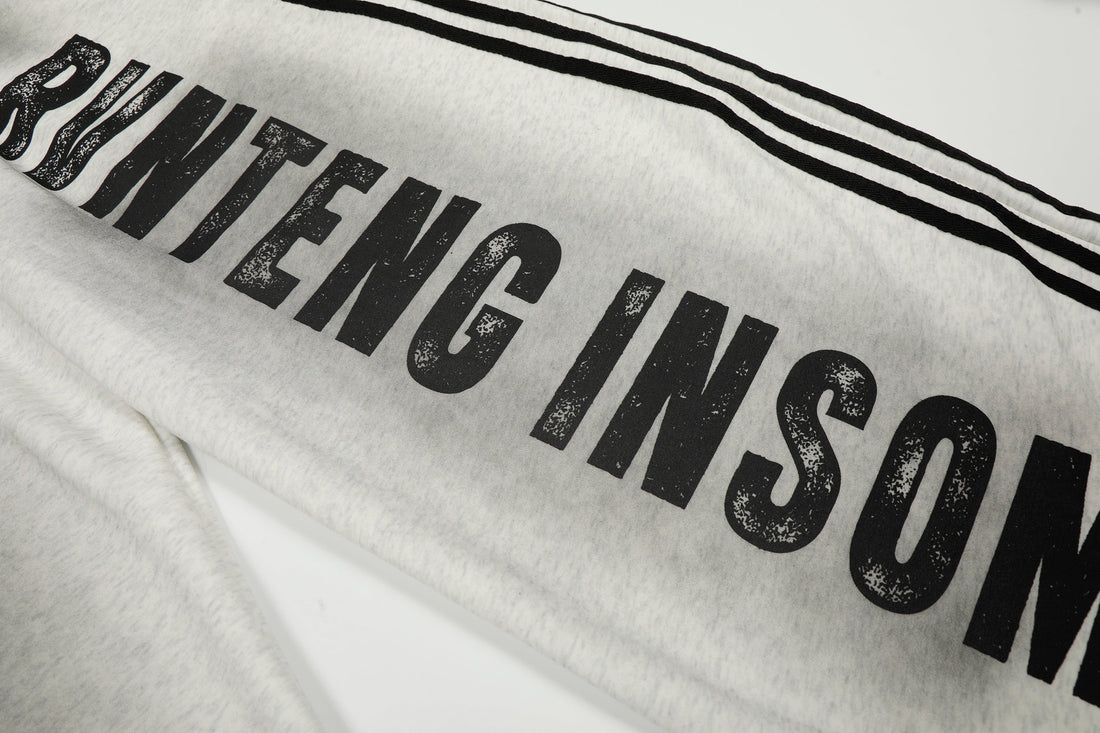 3-6-5.shop Bold Letter Stripe Track Pants