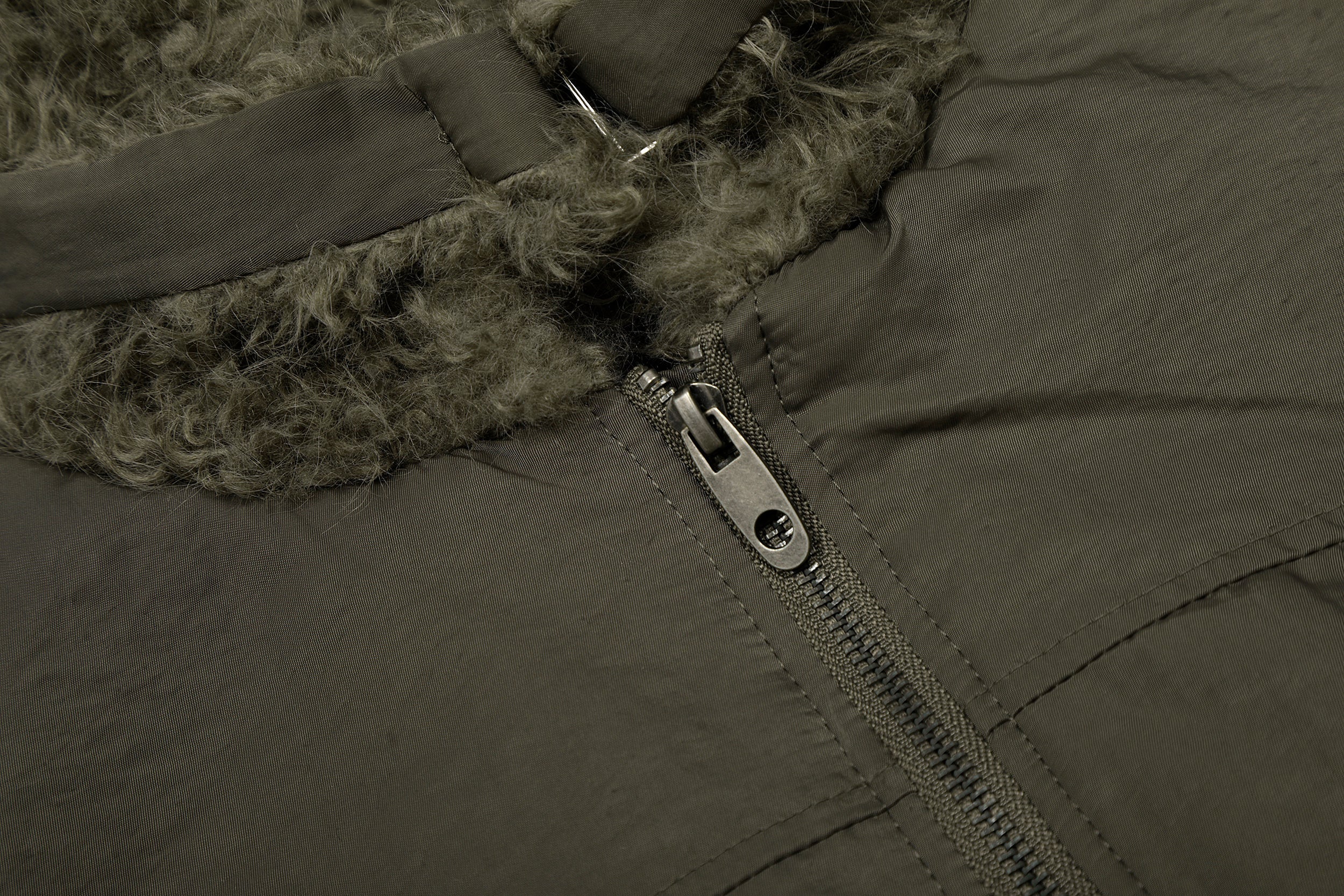 3-6-5.shop Faux Fur Collar Bomber Jacket