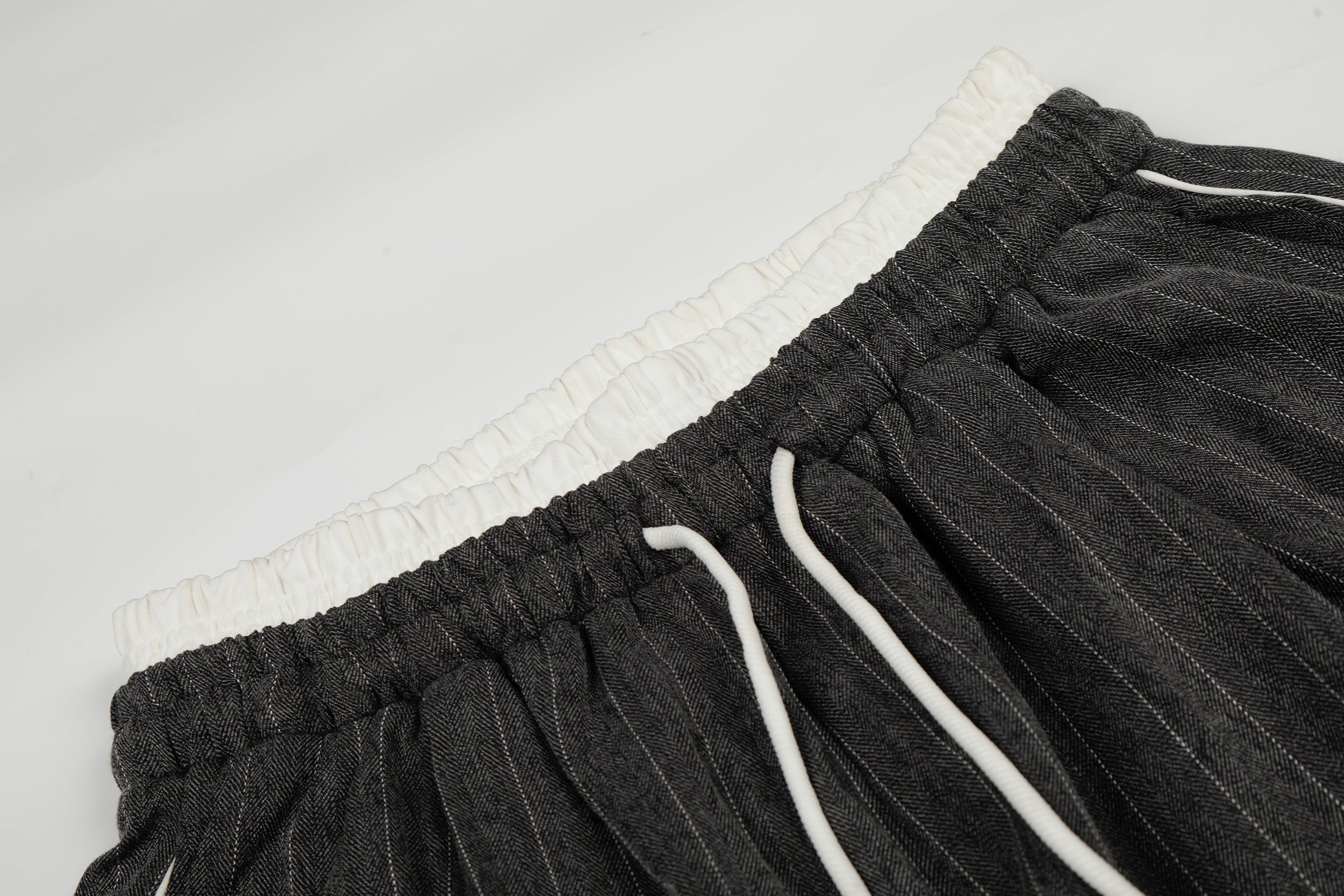 3-6-5.shop Pinstripe Wide-Leg Track Pants