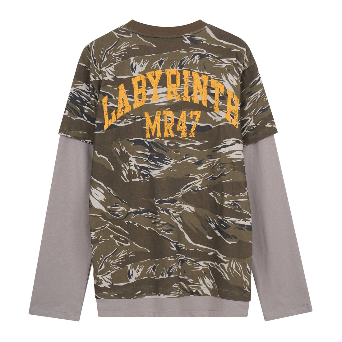3-6-5.shop Camo Layered Long Sleeve Tee*