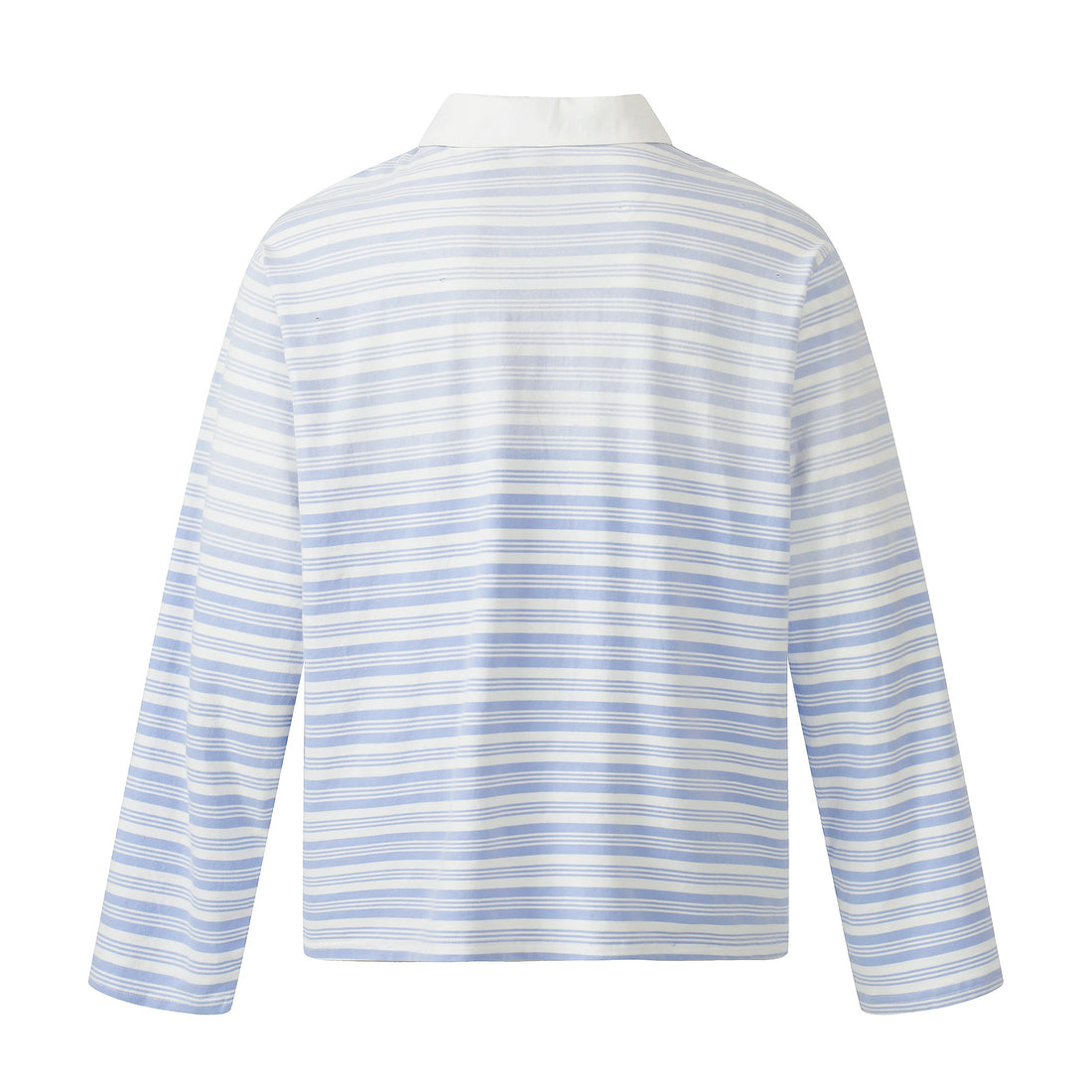 3-6-5.shop Striped Long Sleeve Polo Shirt