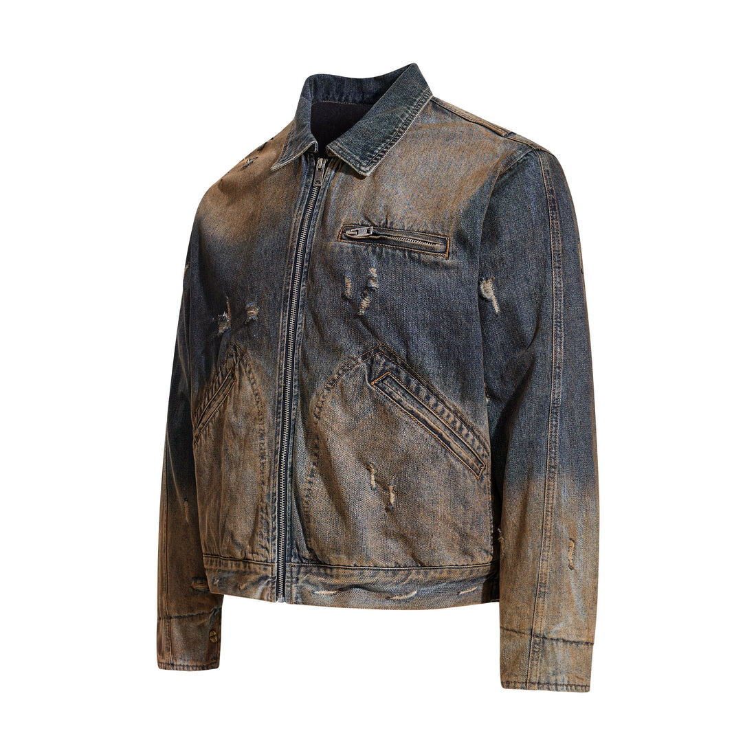 3-6-5.shop Vintage Distressed Denim Jacket