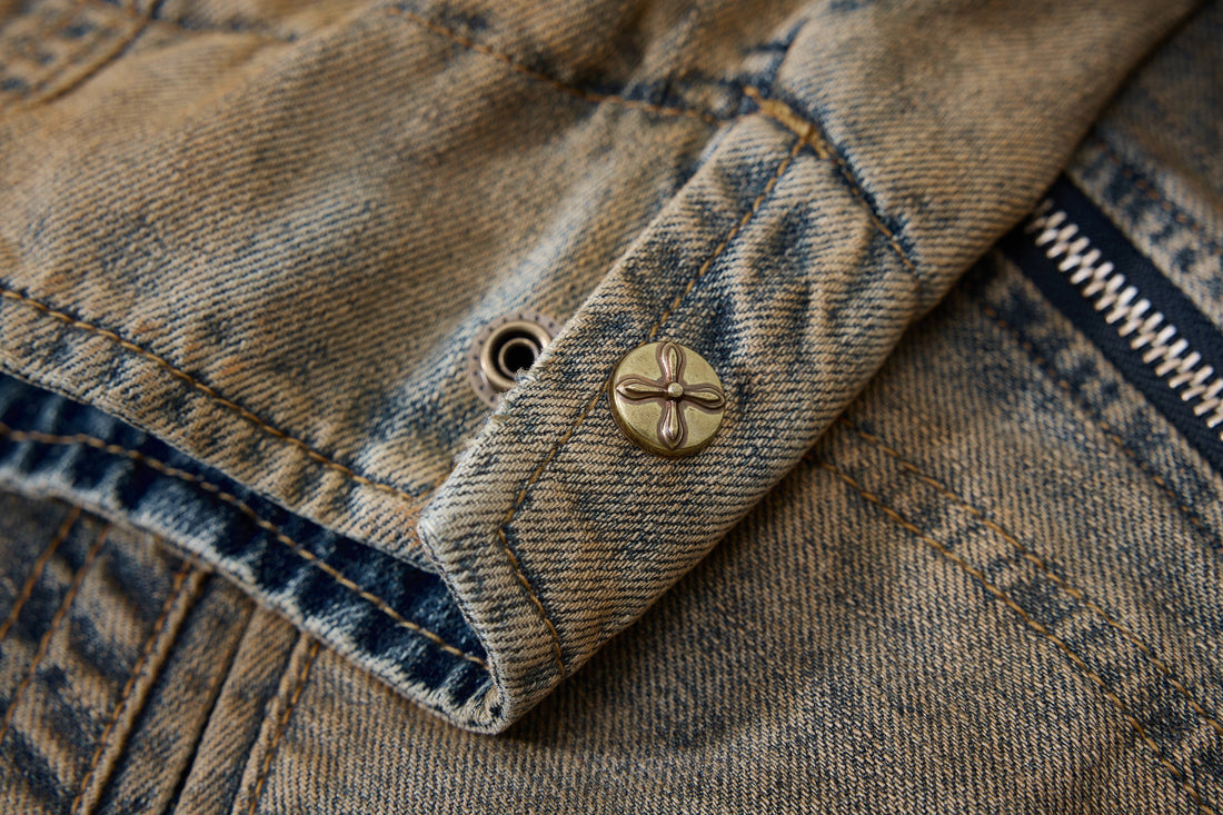 3-6-5.shop Vintage Distressed Denim Jacket