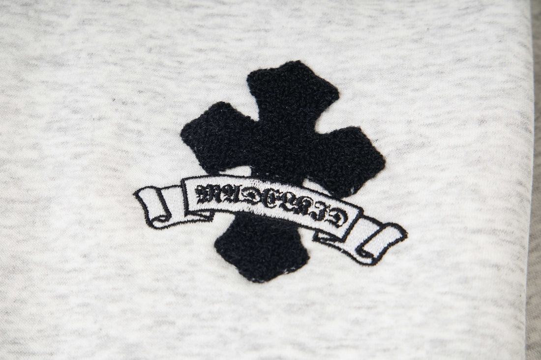 3-6-5.shop Cross Patch Full-Zip Hoodie