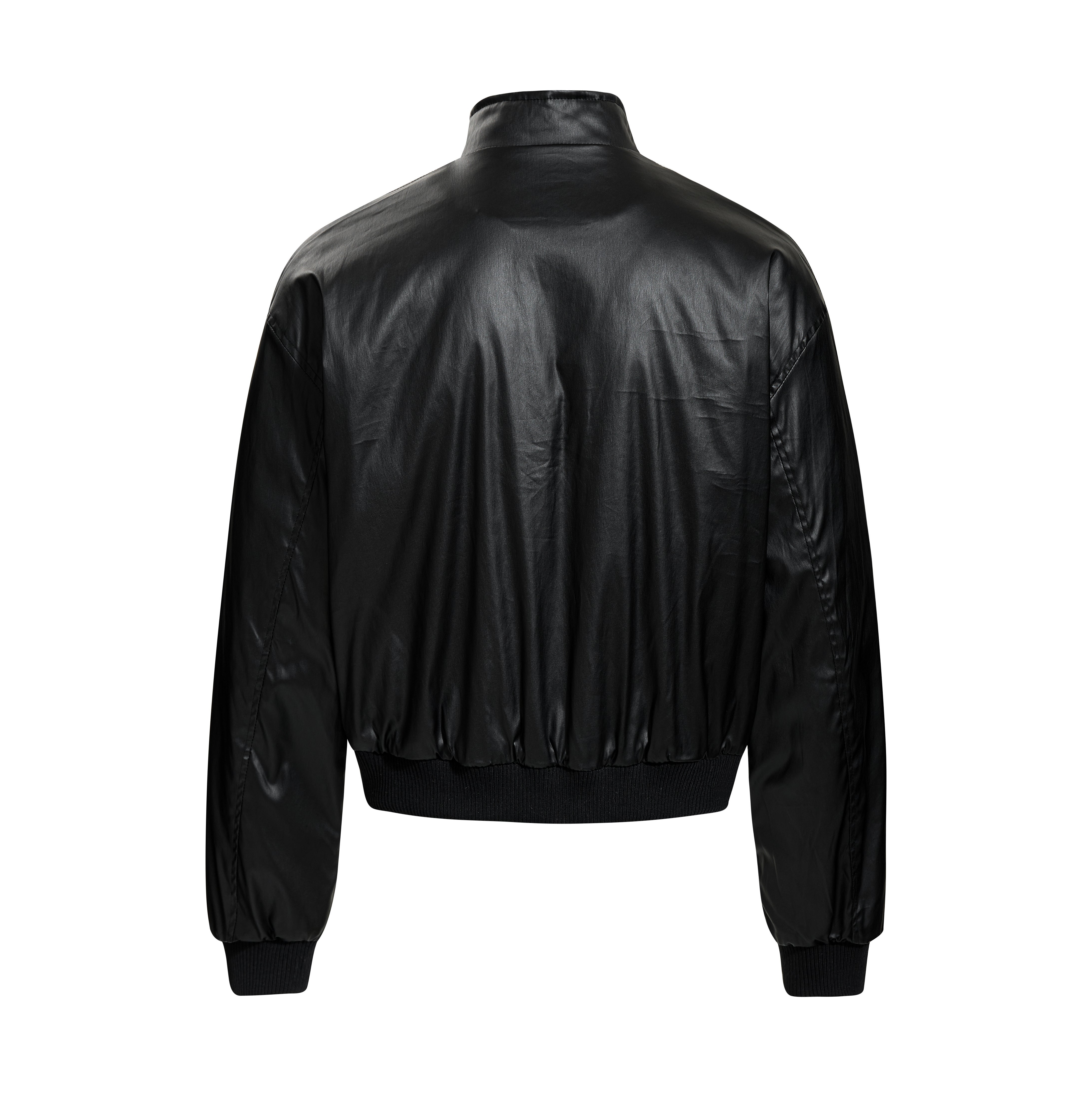 3-6-5.shop Dual-Zip PU Bomber Jacket