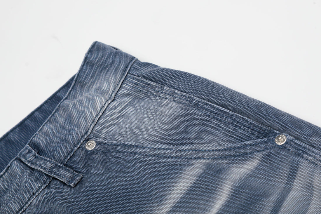 3-6-5.shop Washed Wrinkle Effect Denim Jeans