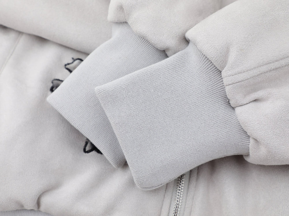 3-6-5.shop Cross Patch Fur Hoodie Jacket