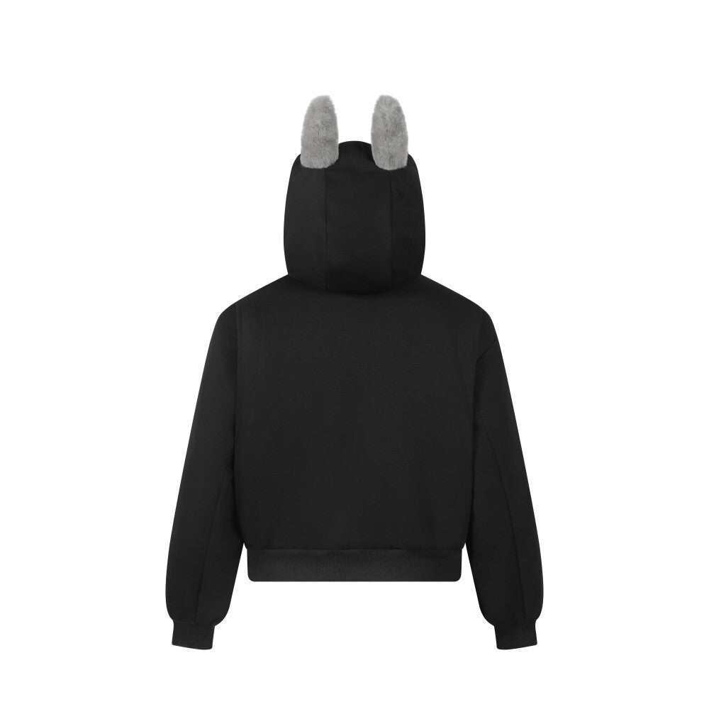 3-6-5.shop Bunny Ear Sherpa Hoodie Jacket