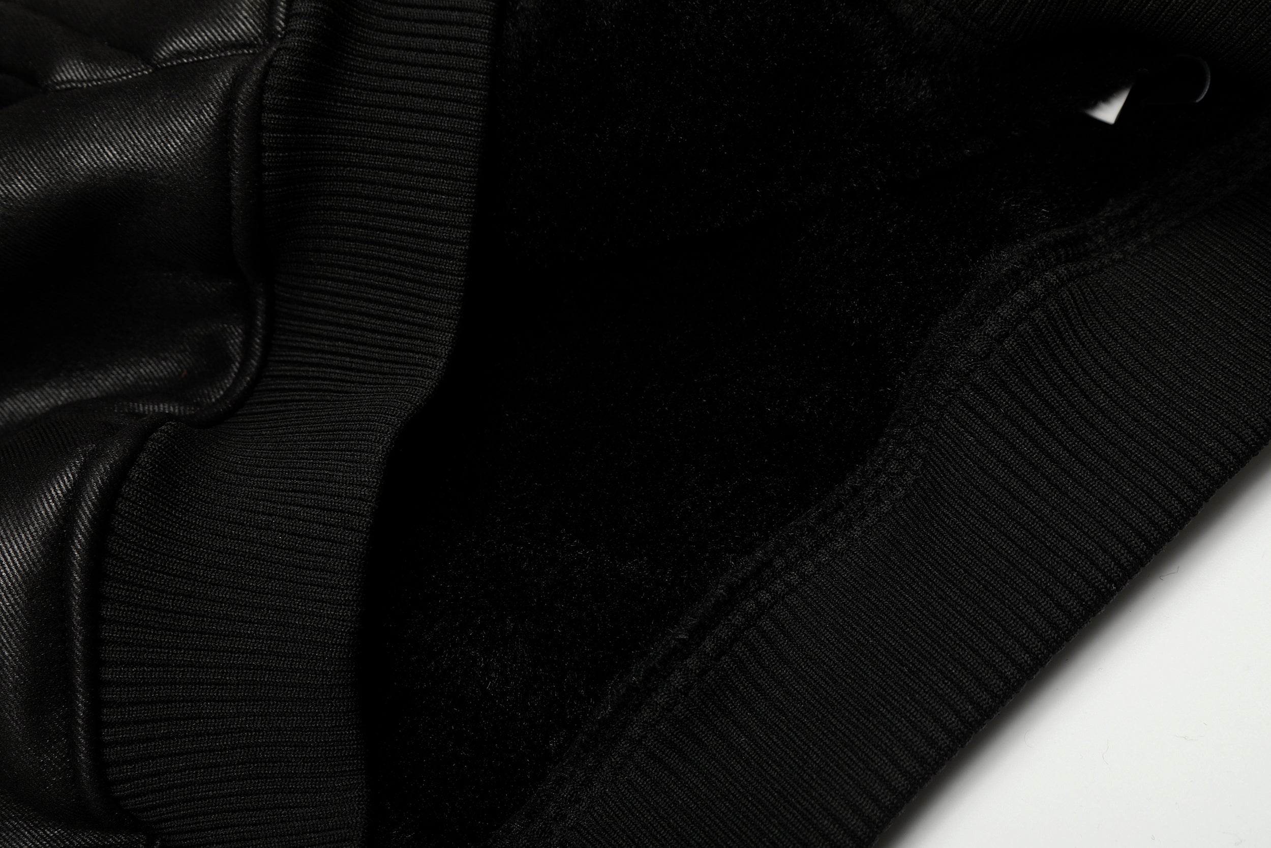 3-6-5.shop Badge PU Leather Hooded Jacket