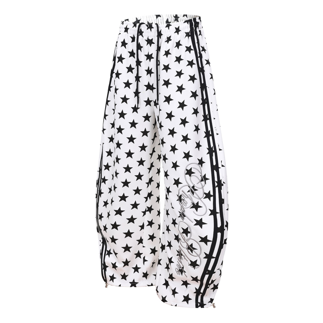 3-6-5.shop Star Print Wide-Leg Sweatpants