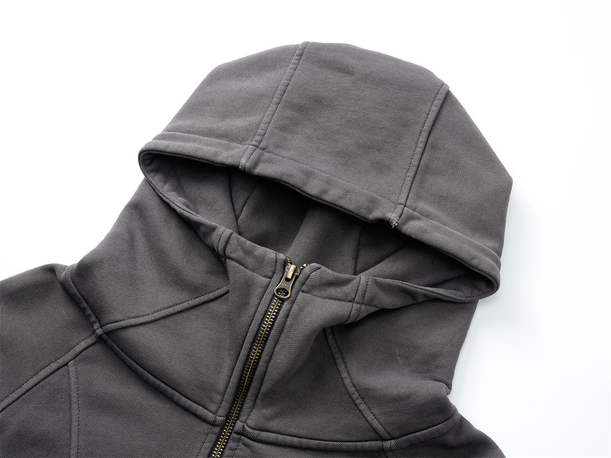 3-6-5.shop Curved-Seam Full-Zip Hoodie
