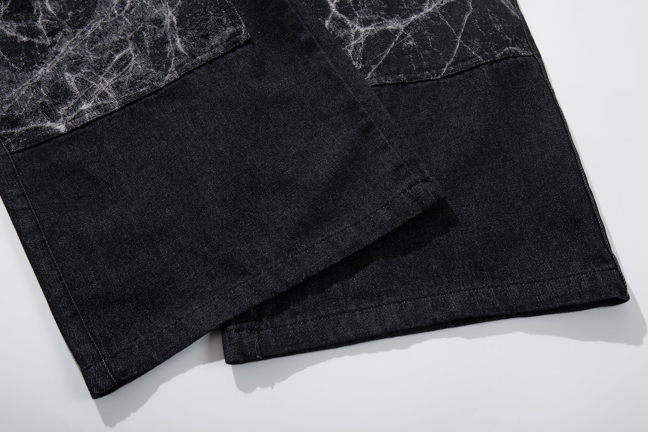 3-6-5.shop Cracked Panel Wide-Leg Pants