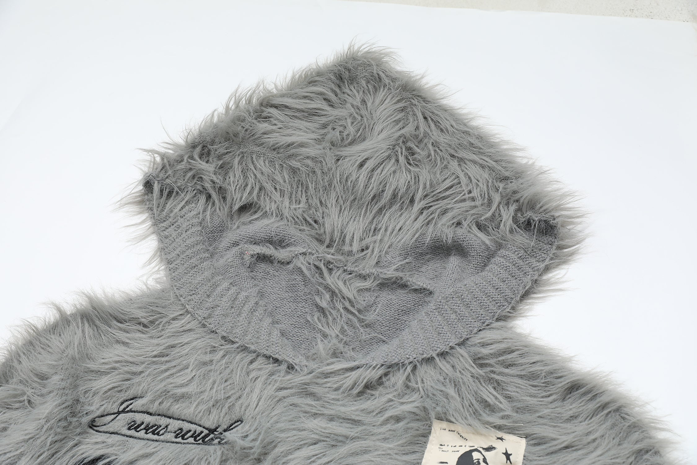 3-6-5.shop Fuzzy Patch Knit Sweater