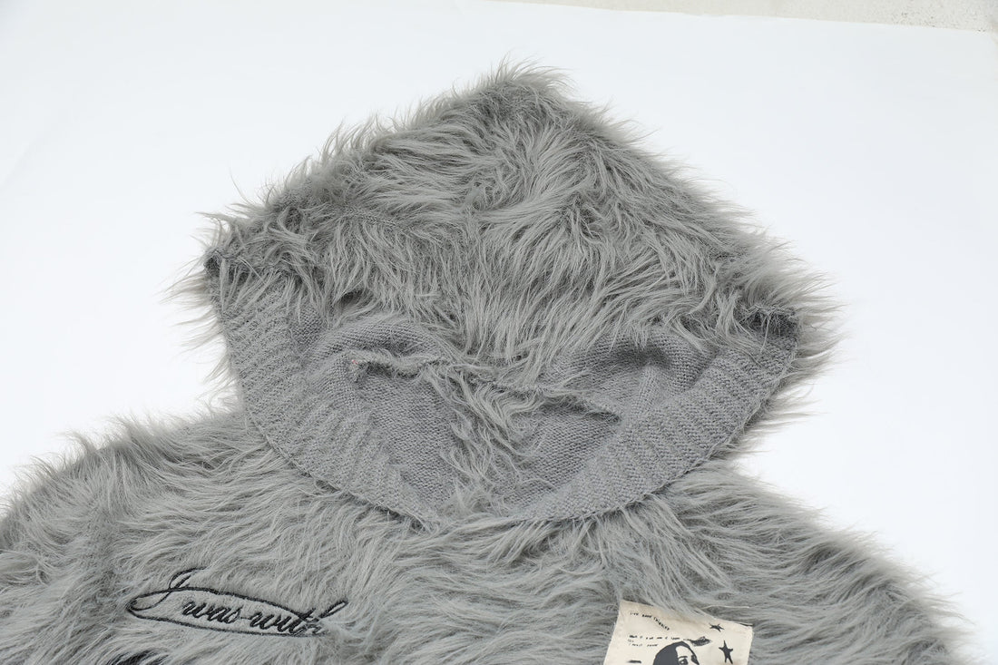 3-6-5.shop Fuzzy Patch Knit Sweater