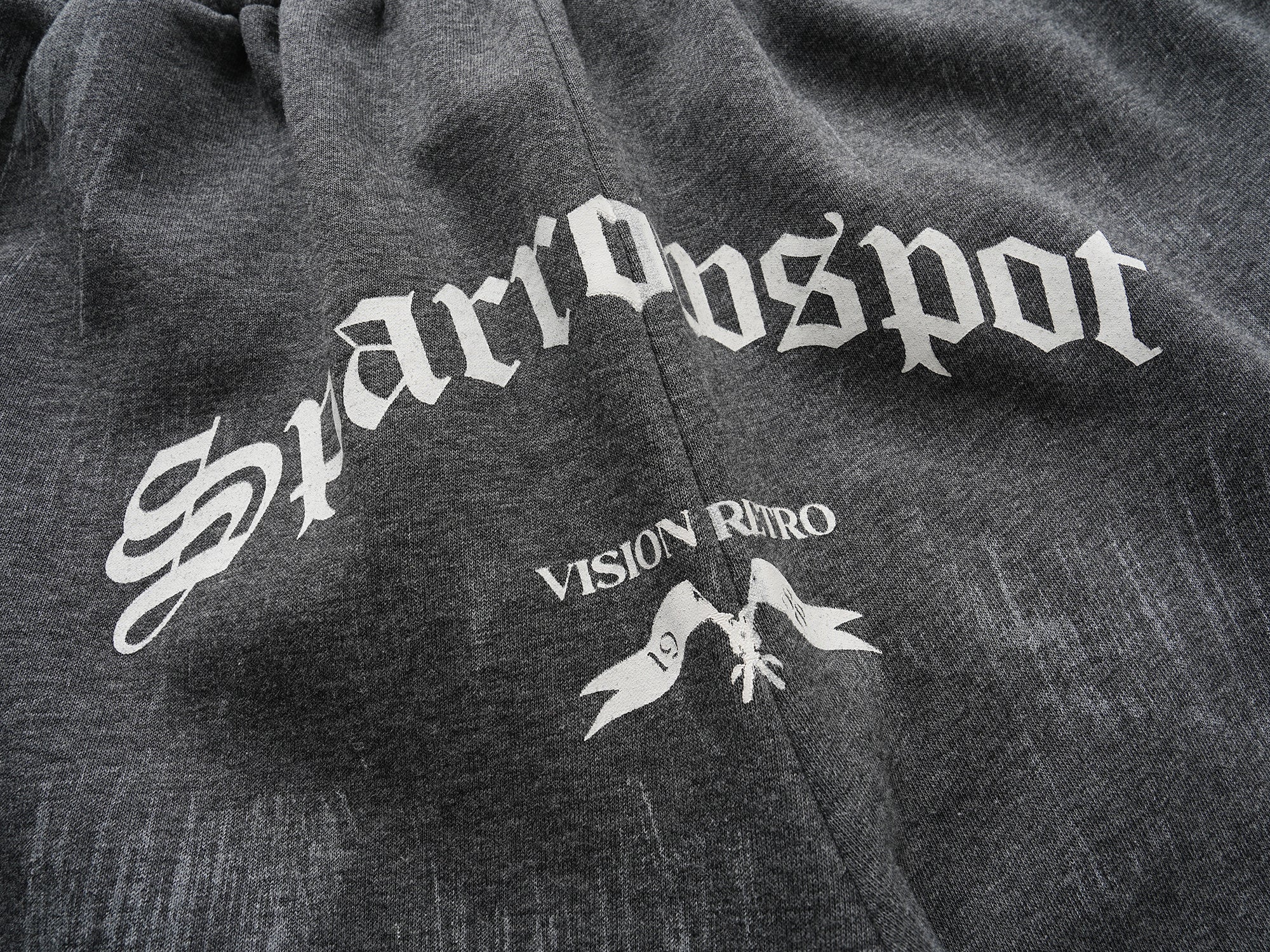 3-6-5.shop Distressed Print Wide-Leg Sweatpants