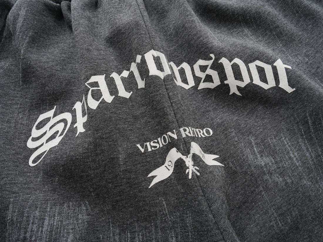 3-6-5.shop Distressed Print Wide-Leg Sweatpants