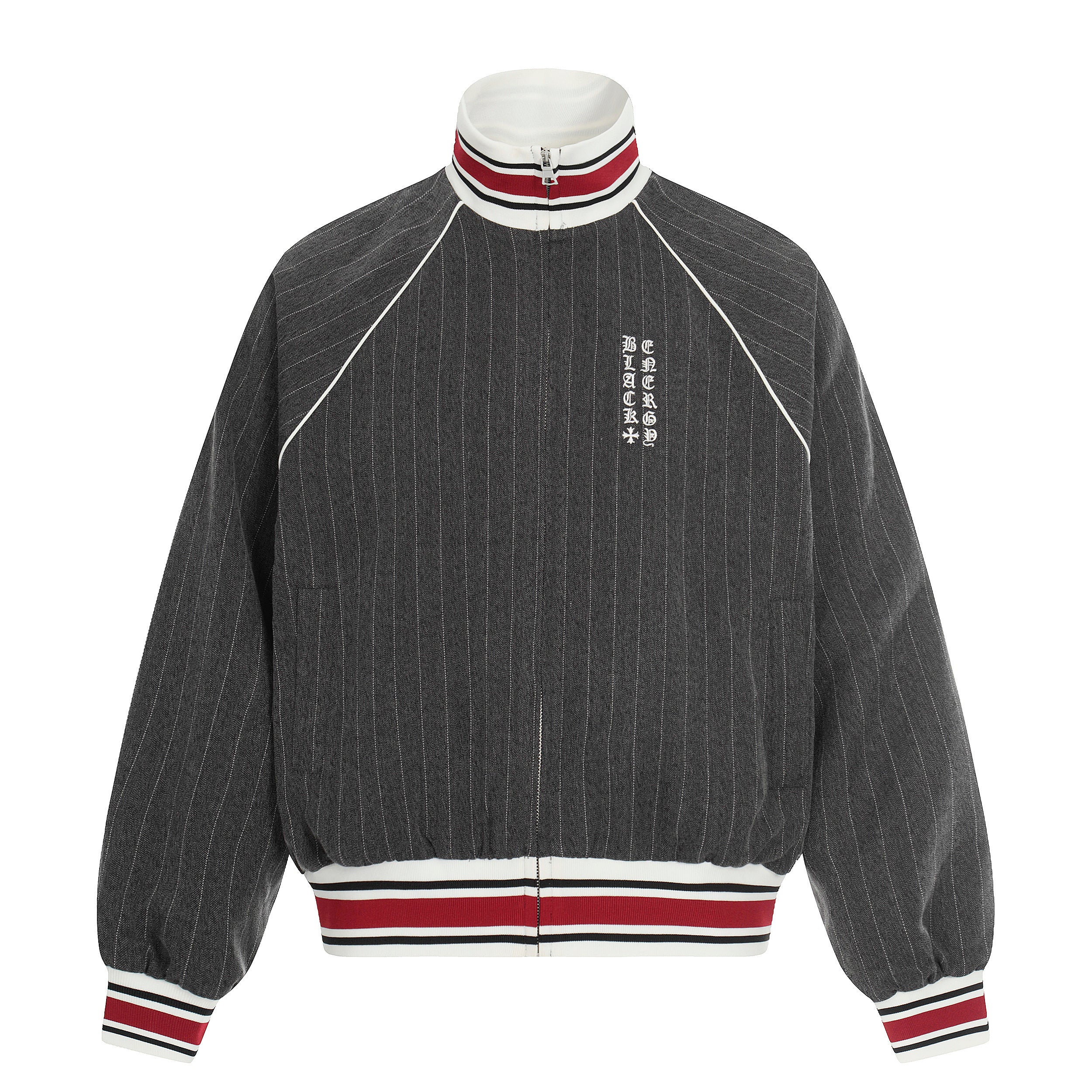 3-6-5.shop Pinstripe Track Zip Jacket