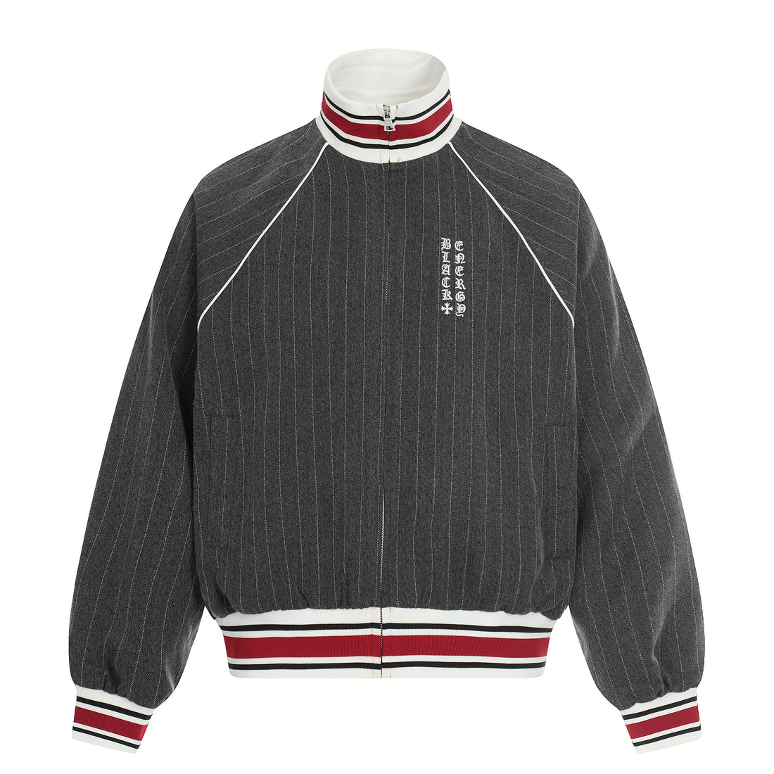 3-6-5.shop Pinstripe Track Zip Jacket