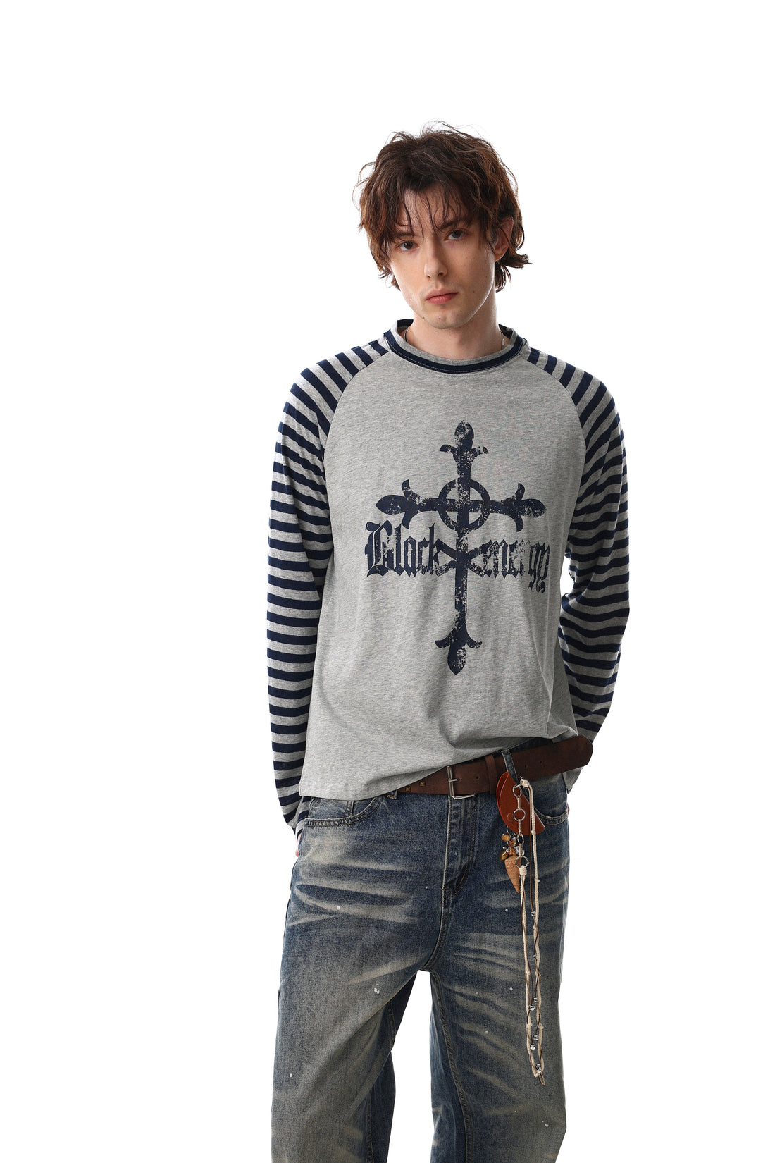 3-6-5.shop Cross Graphic Raglan Long Sleeve Tee