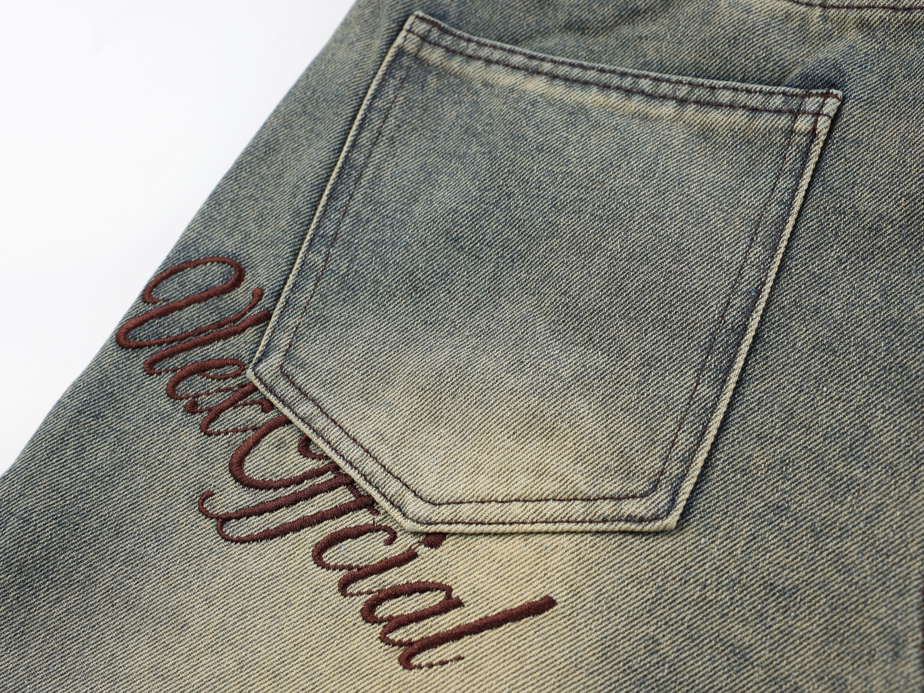 3-6-5.shop Tie-Waist Wide-Leg Denim Pants