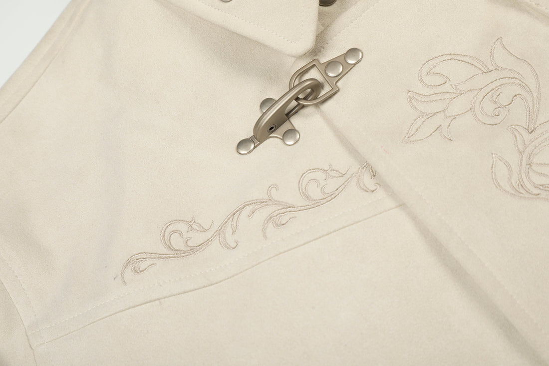 3-6-5.shop Toggle-Closure Embroidered Jacket