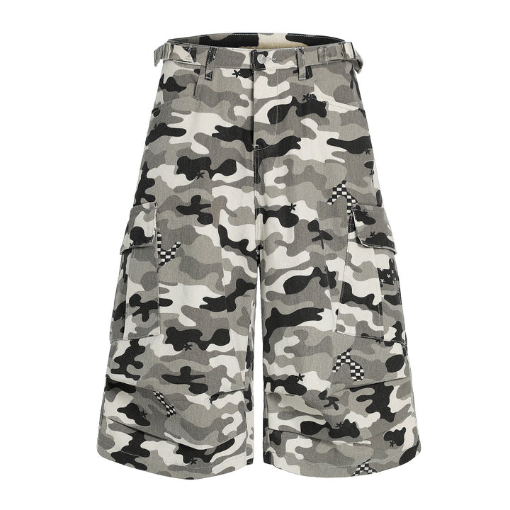 3-6-5.shop Camo Utility Wide-Leg Shorts