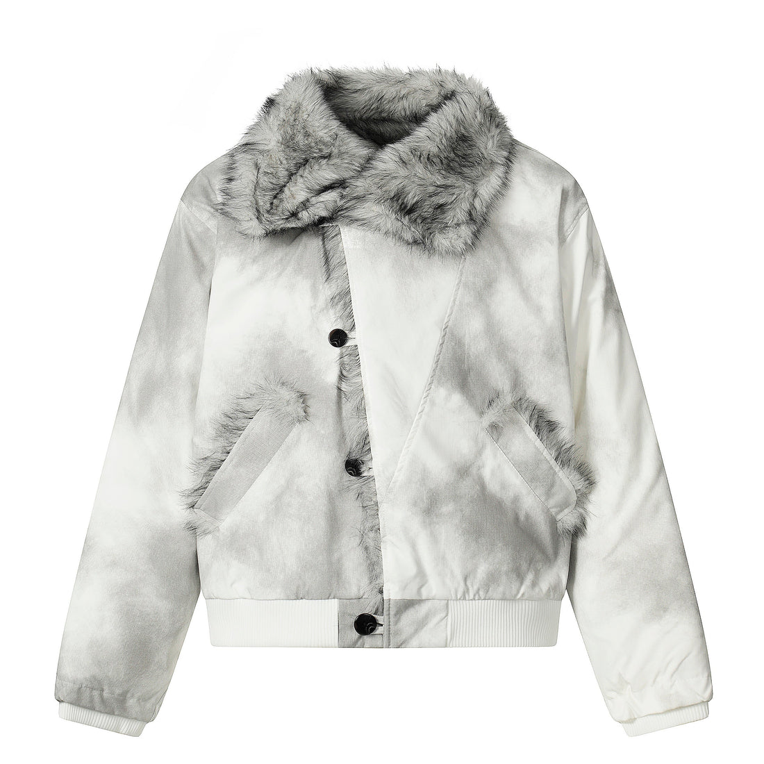 3-6-5.shop Faux Fur Panel Short Jacket