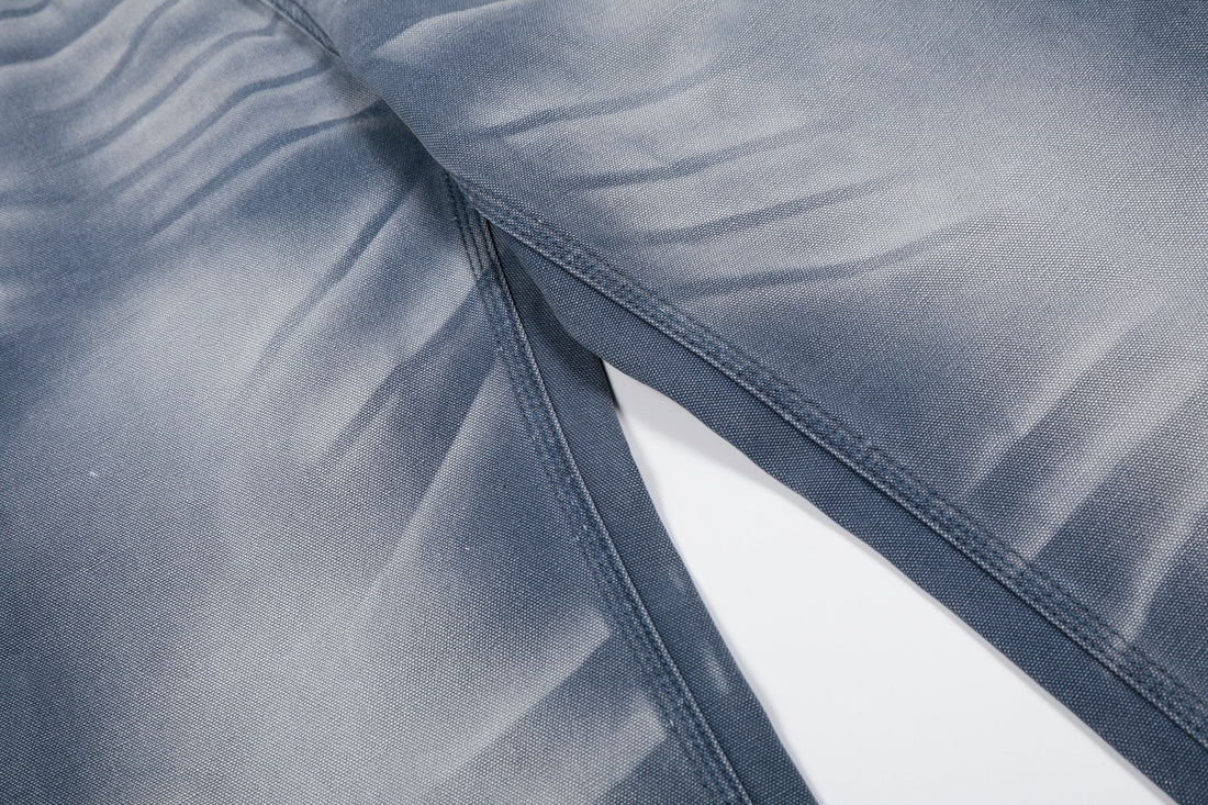 3-6-5.shop Washed Wrinkle Effect Denim Jeans