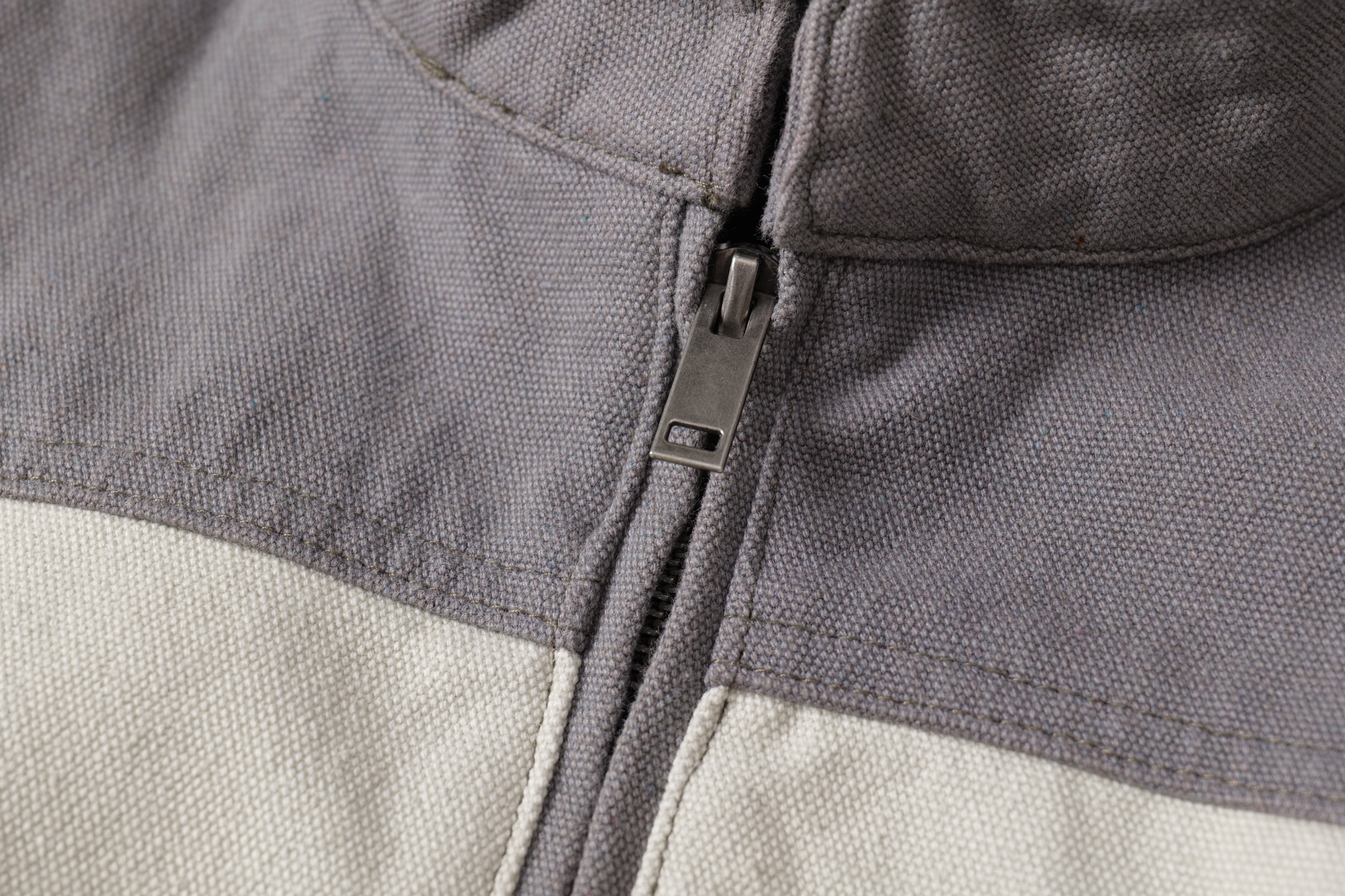 3-6-5.shop Two-Tone Curved Panel Bomber Jacket