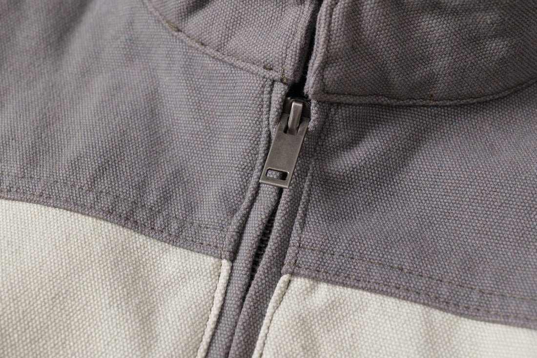 3-6-5.shop Two-Tone Curved Panel Bomber Jacket