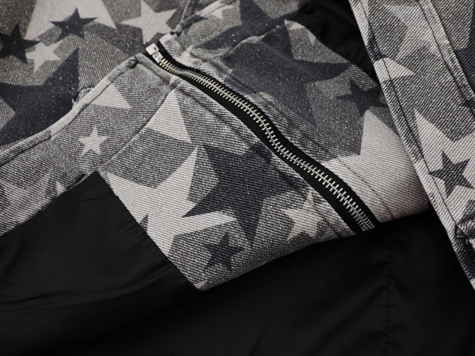 3-6-5.shop Star Pattern Denim Jacket