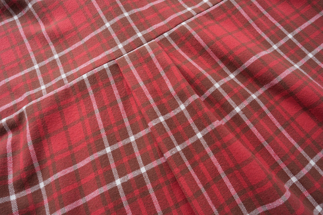 3-6-5.shop Patchwork Plaid Button-Up Shirt