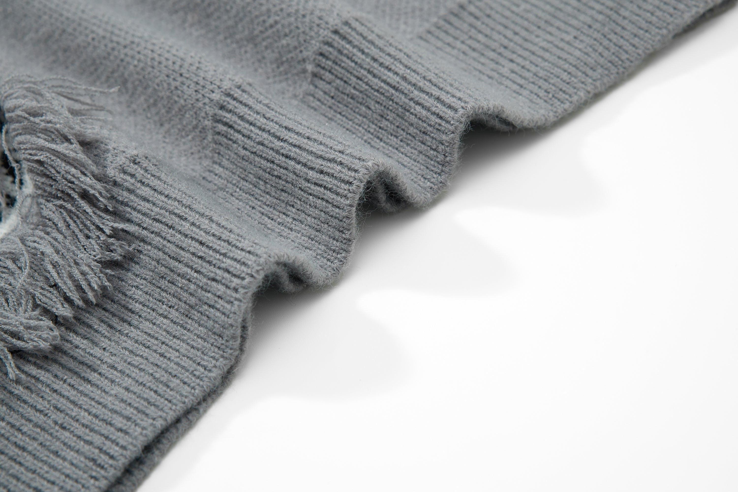 3-6-5.shop Fringe Patch Knit Sweater