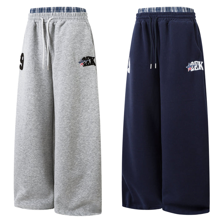 3-6-5.shop Varsity Wide-Leg Athletic Sweatpants