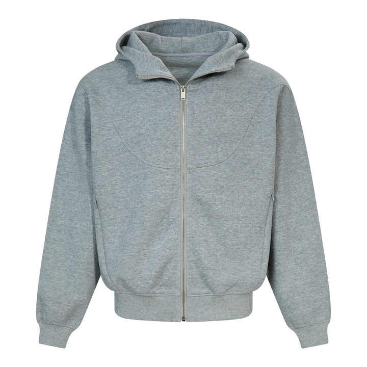 3-6-5.shop Curved Panel Full-Zip Hoodie